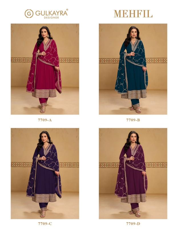 Gulkayra mehfil anarkali kurti pant set wholesale